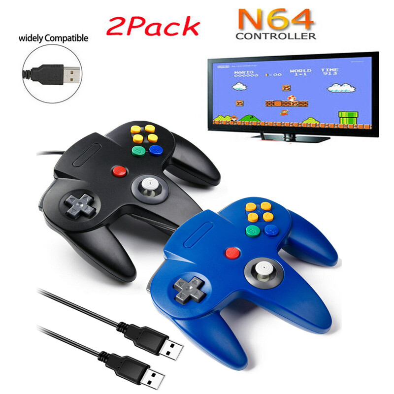 Wired Gamepad Joystick For Nintendo64 N64 USB Controller For Raspberry Pi PC MAC
