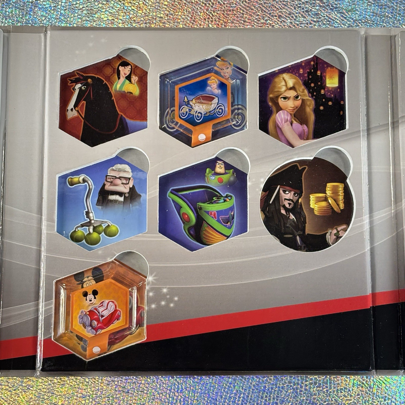 Disney Infinity Power Disc Lot Of 7 With Book