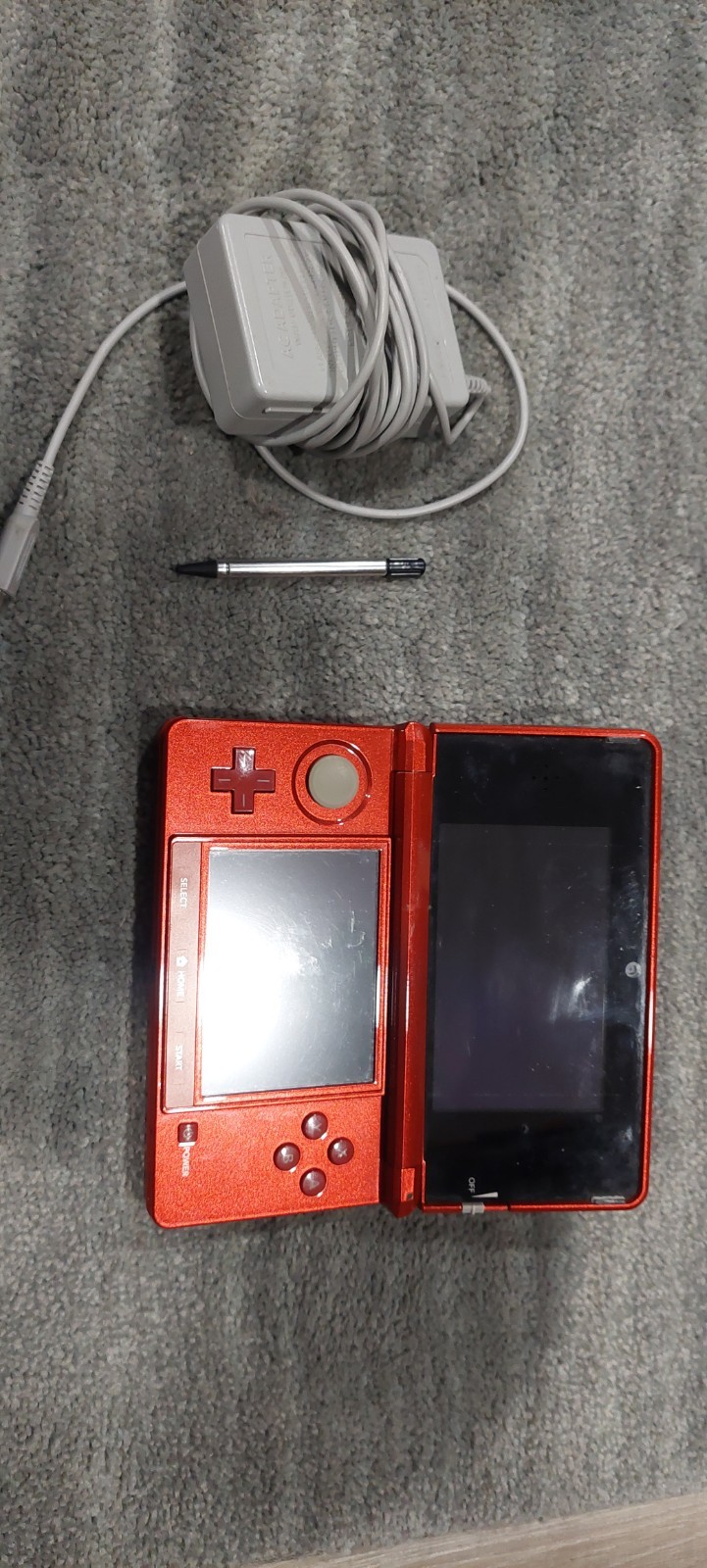 Nintendo 3DS Handheld System – 3d Mario Land Edition Flame Red Used See Pics