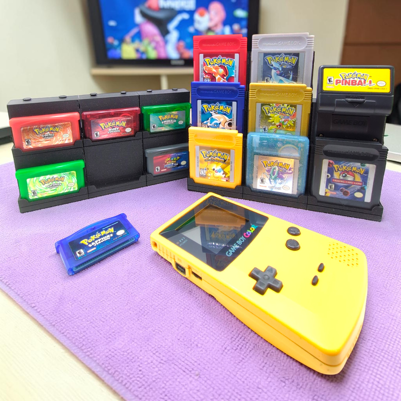 Modular Game Boy Cartridge Display Stand Stackable Riser GB GBC GBA