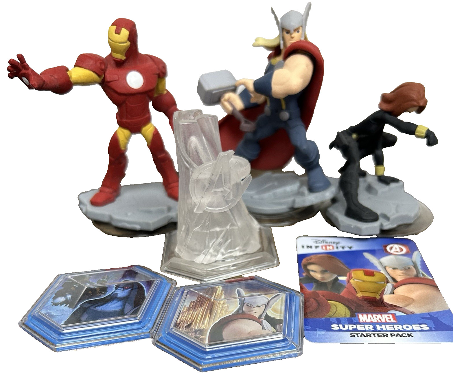 Disney Infinity MARVEL Super Heroes Starter Set-3 Figures, Crystal & pwr discs