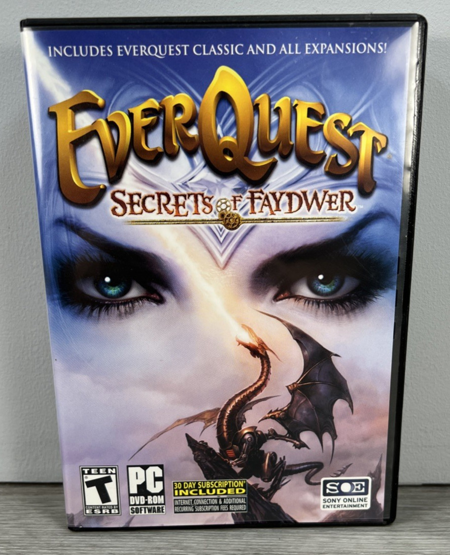 EverQuest: Secrets of Faydwer (PC, 2007) – Complete In Box