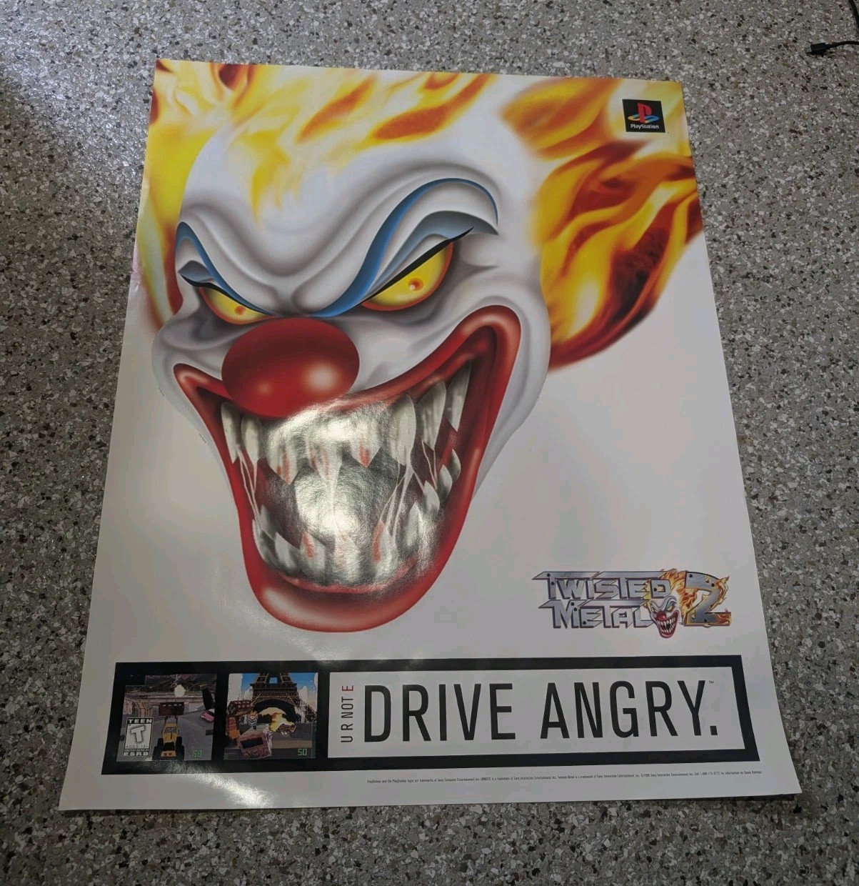 Twisted Metal 2 / 2 Xtreme Double Sided Poster Promo Very Rare PS1 22×28 In