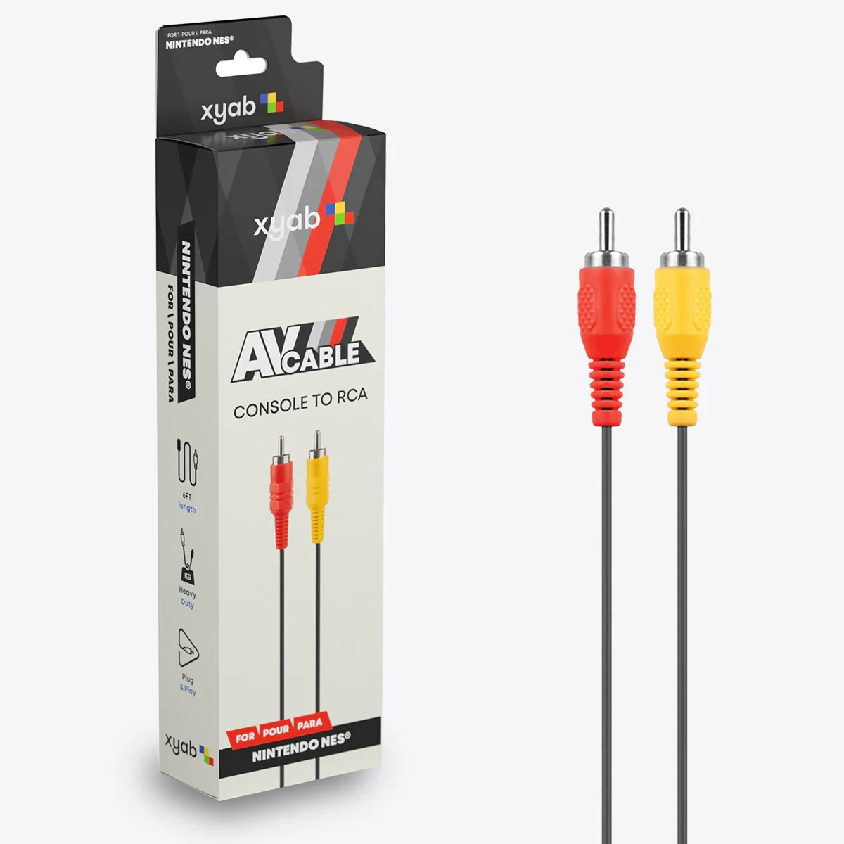 Nintendo Entertainment System NES AV Cable Cord Wire TV Hookups RCA – NEW – XYAB