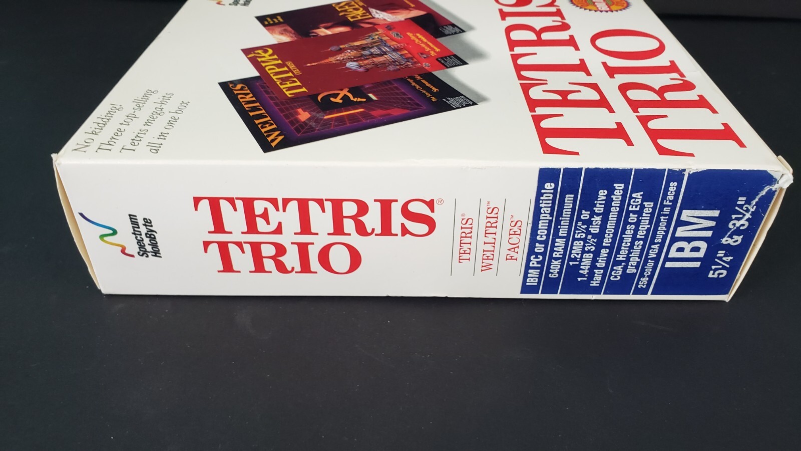 Tetris Trio Spectrum HoloByte IBM PC Video Game Welltris Faces 3.4″ & 5.2 Disks