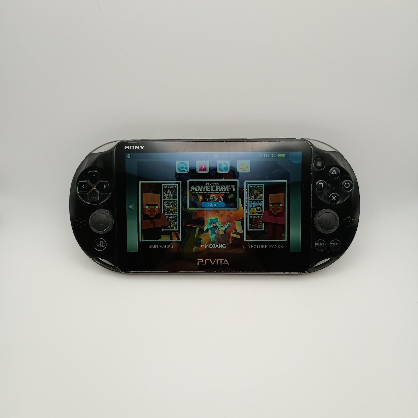 Sony PS Vita Black PCH-2000 Tested Working + Original 16GB Memory Card Minecraft