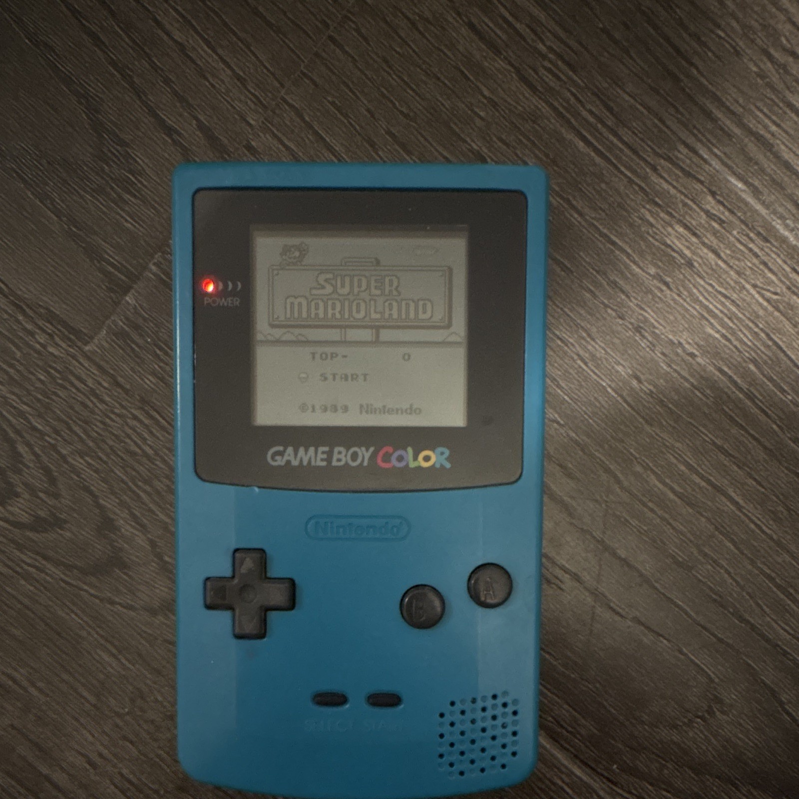 Nintendo Game Boy Color Blue Handheld System CGB-001 Color Screen, Headphone