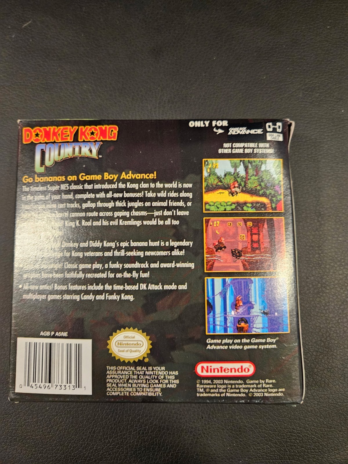 Donkey Kong Country Game Boy Advance GBA Complete CIB Tested Authentic USA