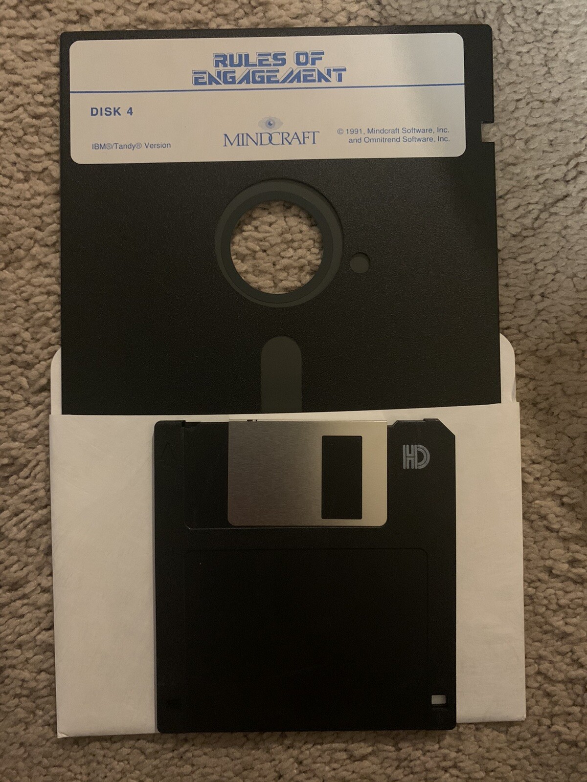 RULES OF ENGAGEMENT IBM/TANDY PC COMPUTER GAME 1991 MINDCRAFT (WITH MANUAL)