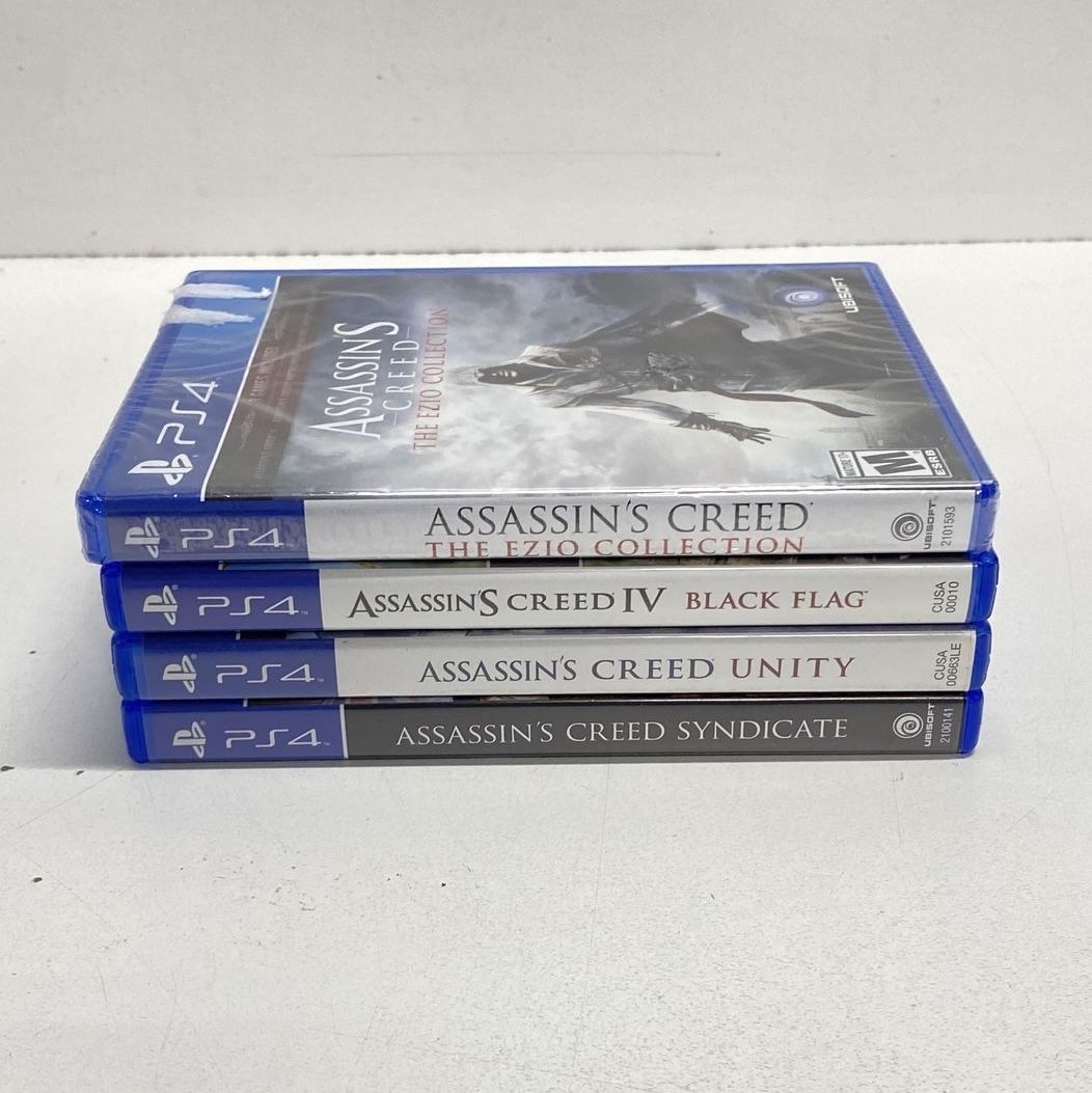 Assassin’s Creed 4 PS4 Game Lot Ezio Collection Unity Black Flag Syndicate