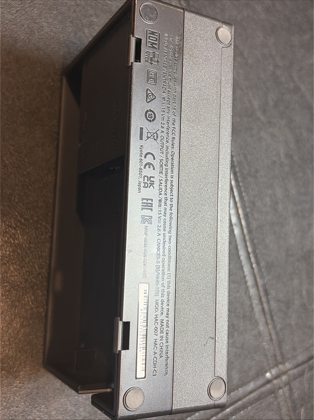 OEM Nintendo Switch Dock Black HAC-007 Charging Station Cradle Dock Only