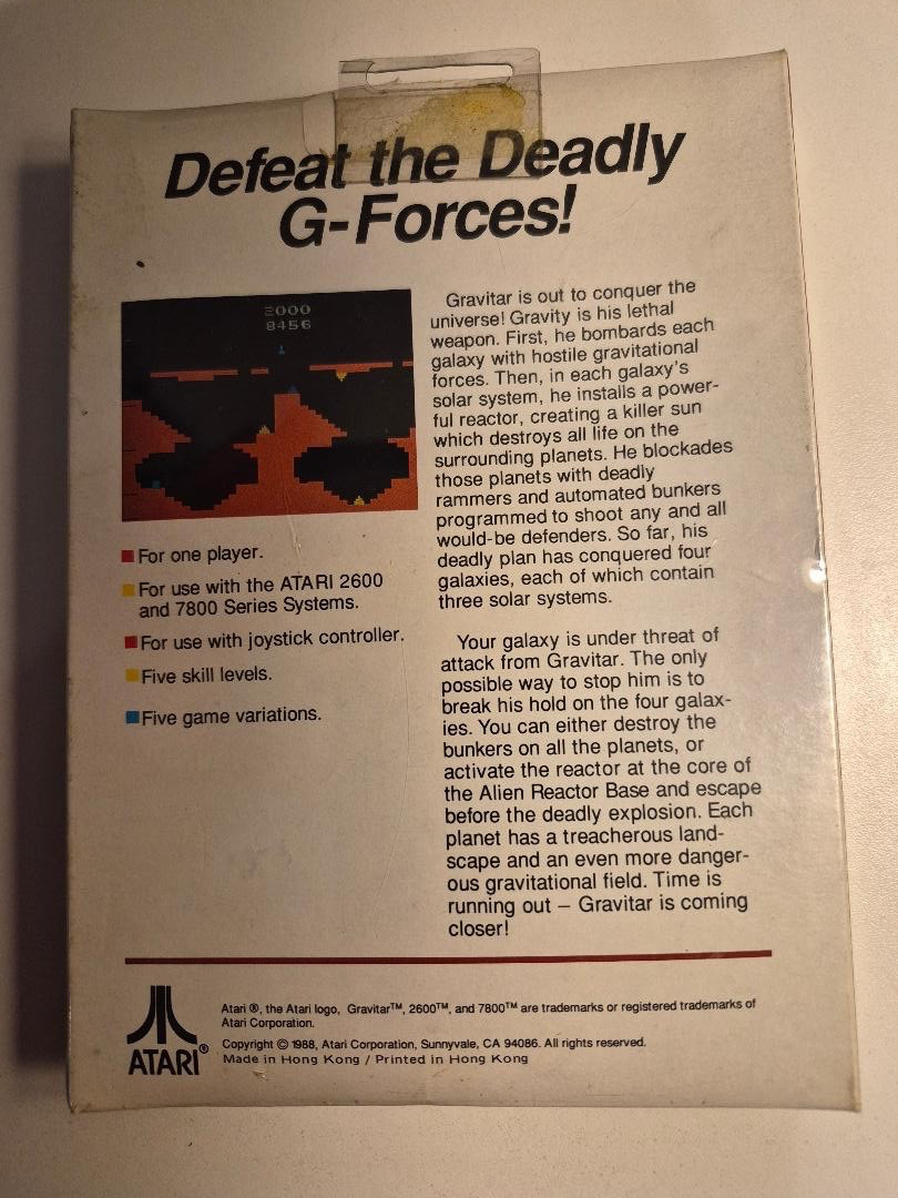 Gravitar (Atari 2600, 1983) Brand New – read description & see pics