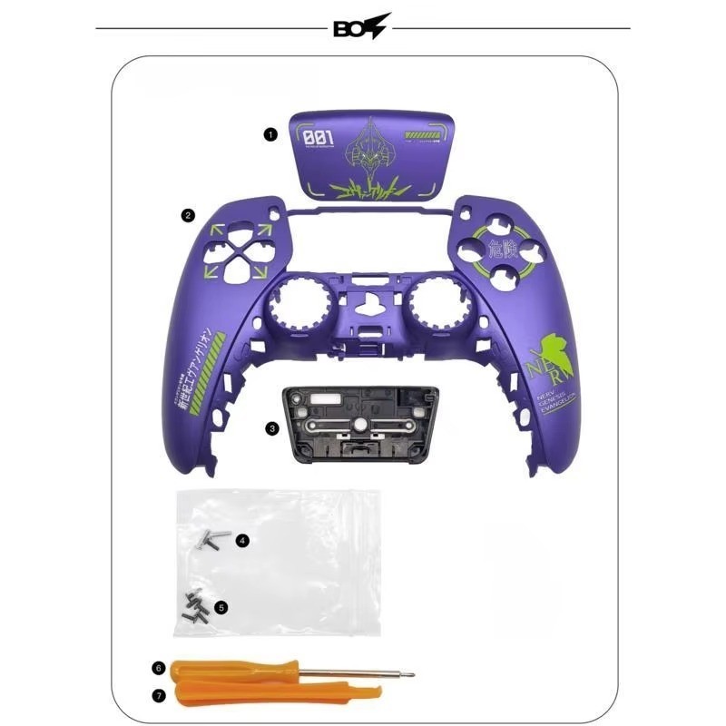 Neon Genesis Evangelion PS5 Compatible Controller Replacement Shell