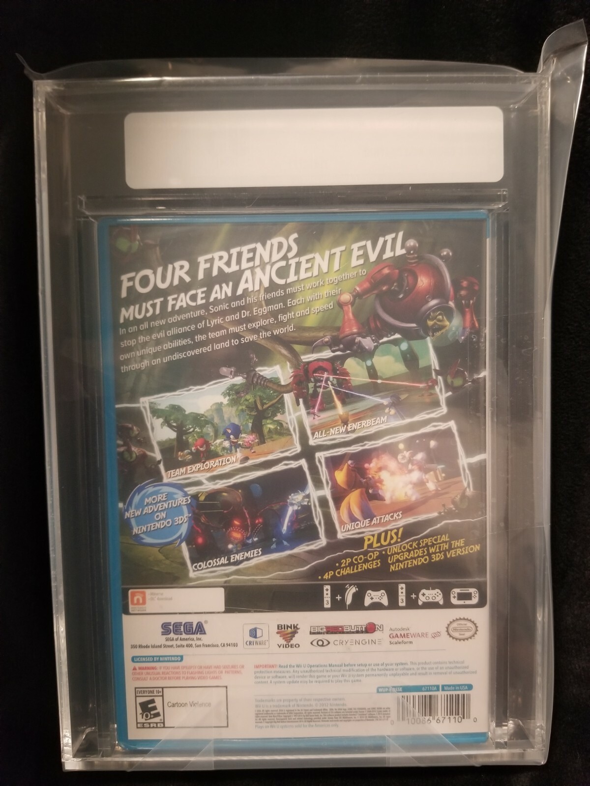 Sonic Boom: Rise of Lyric VGA Graded 95 Gold MINT (Nintendo Wii U, 2014) NEW