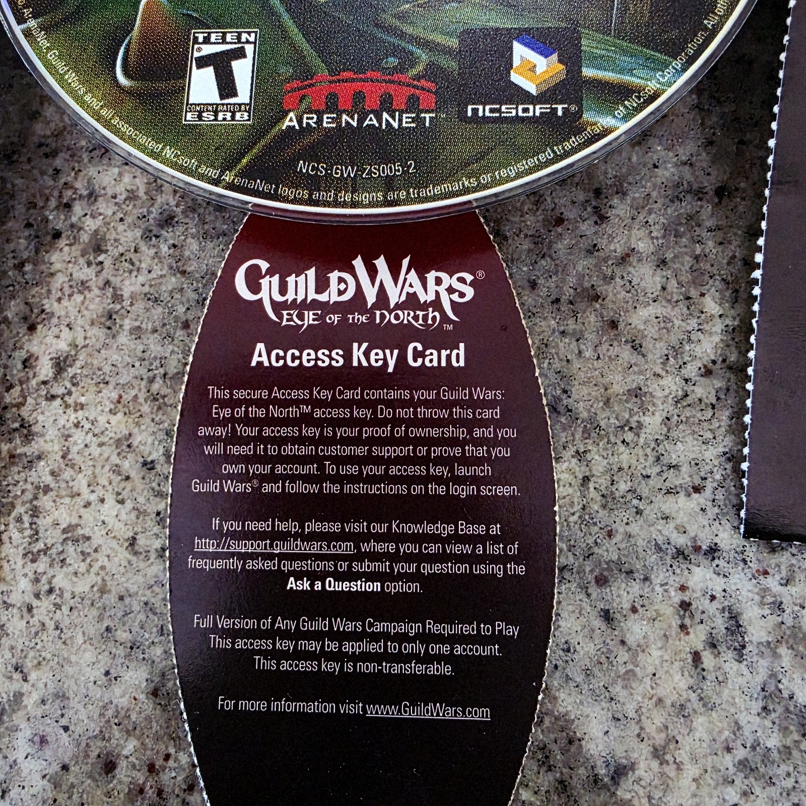 Guild Wars Eye of the North PC Game Lot Nightfall Key Booklet Tested Works 2007