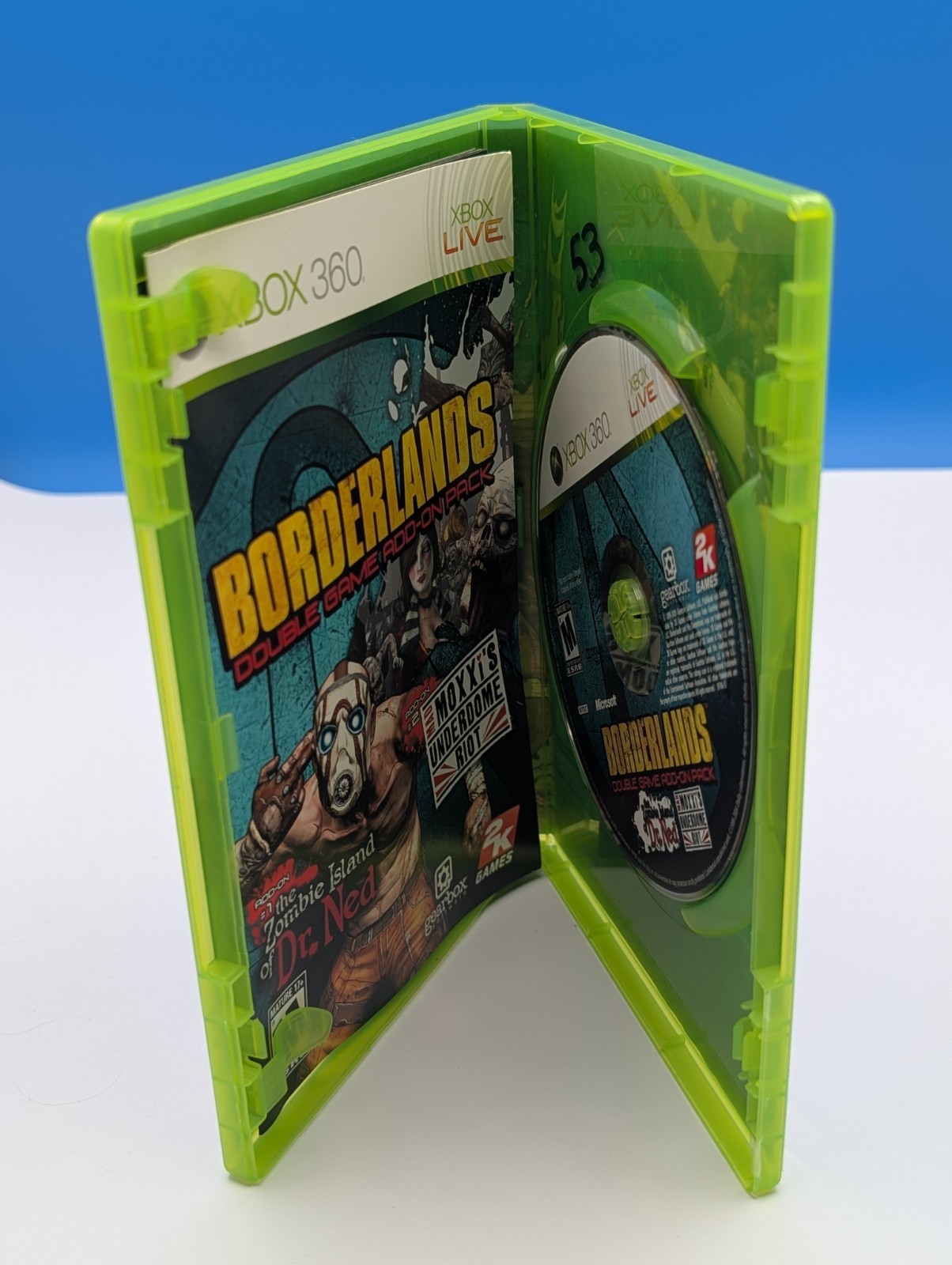Borderlands Double Game Add-On Pack Zombie Island Dr. Ned Mad Moxxi’s XBOX 360
