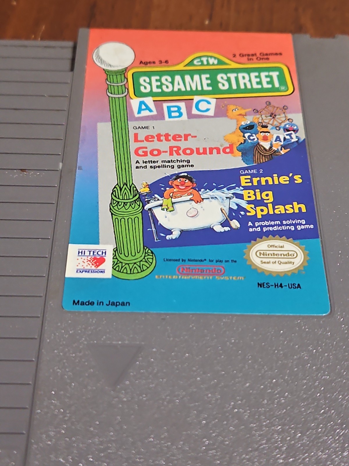 Sesame Street ABC NES Nintendo Game