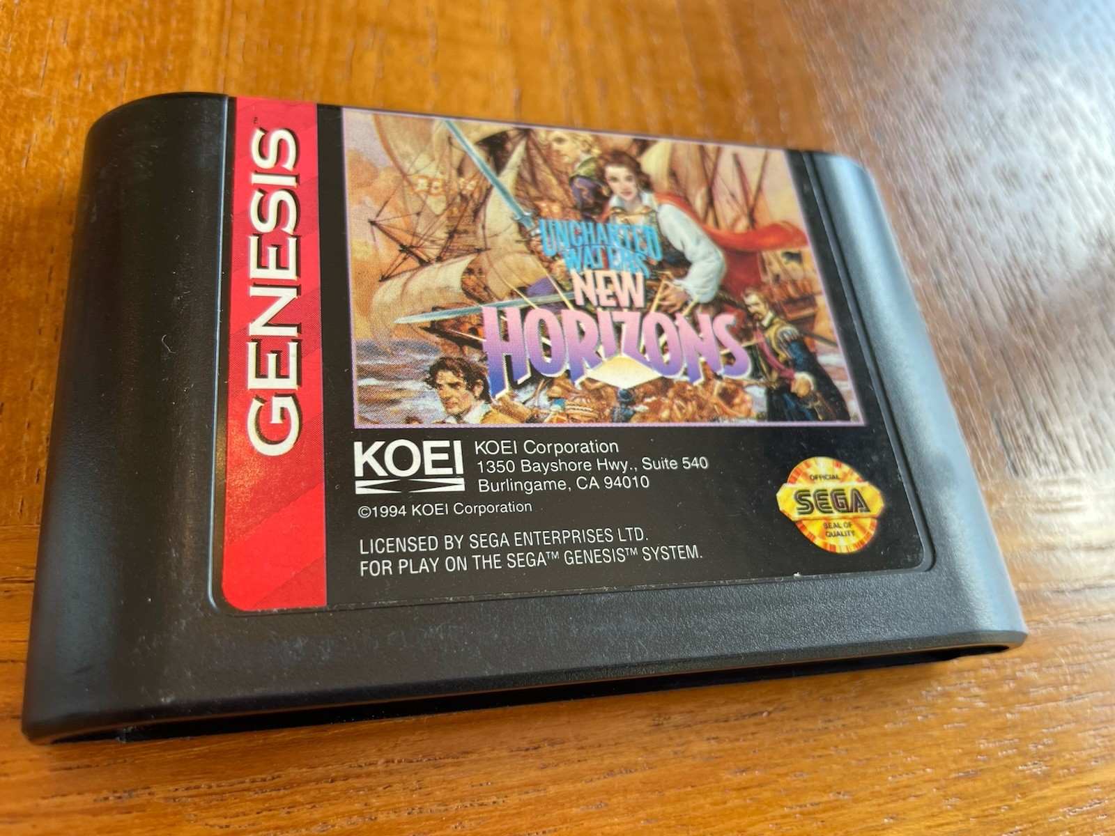 Uncharted Waters New Horizons Sega Genesis Rare! Authentic Free Shipping!!