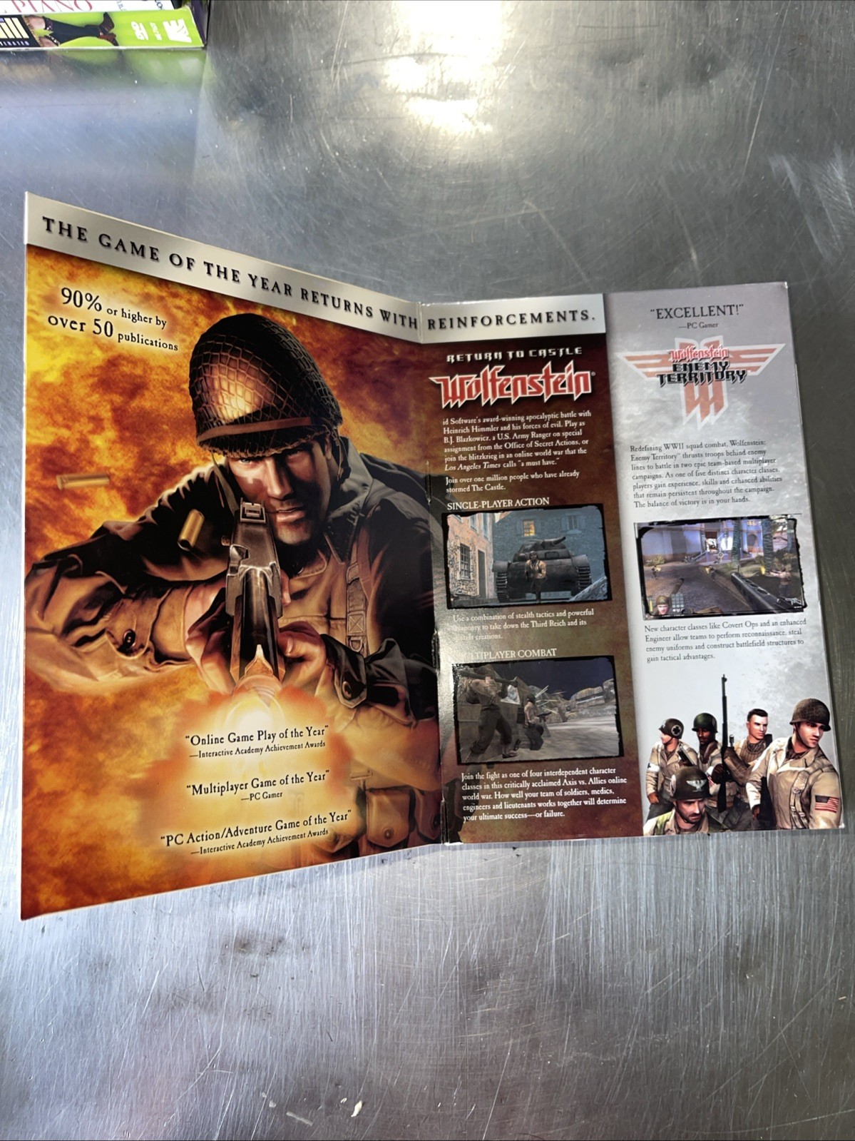 Return to Castle Wolfenstein Platinum Edition + Enemy Territory PC 2003 SEALED