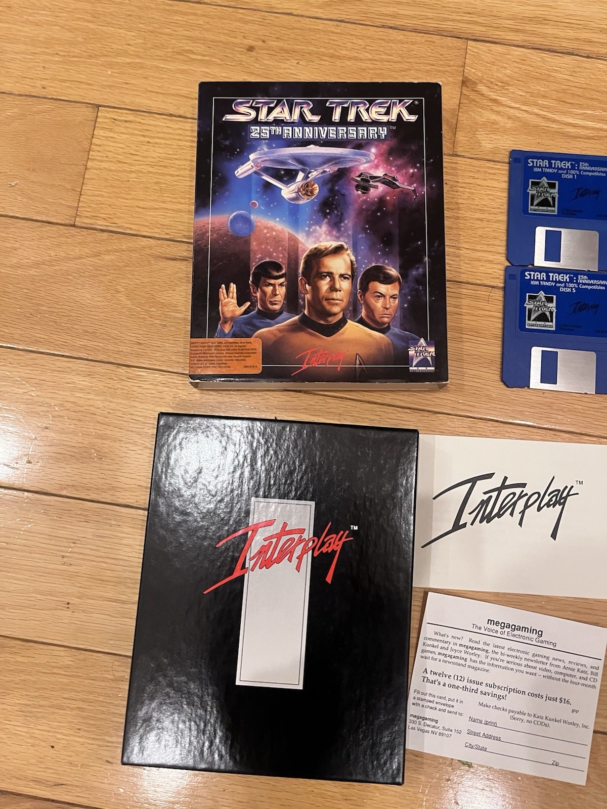 Star Trek 25th Anniversary PC Game Interplay 3.5″ Floppy Disks Big Box IBM Tandy