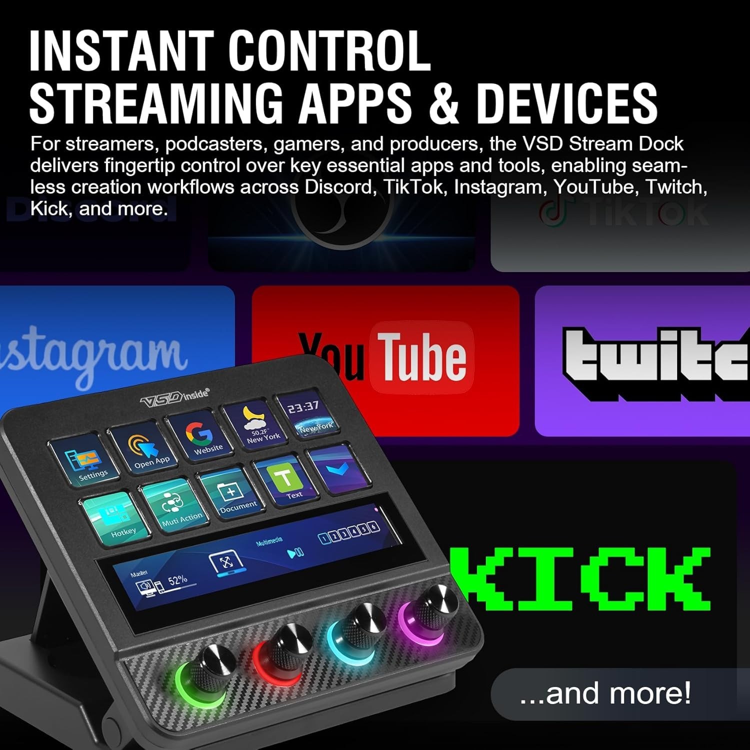 USB Soundboard & Stream Controller for Gamers, Streamers