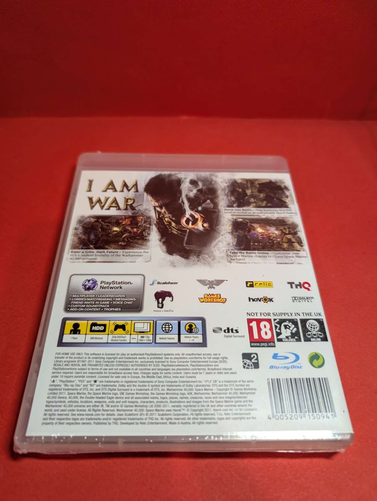Warhammer Space Marine PS3 PLAYSTATION 3 Brand New Sealed UK Edition Please Read