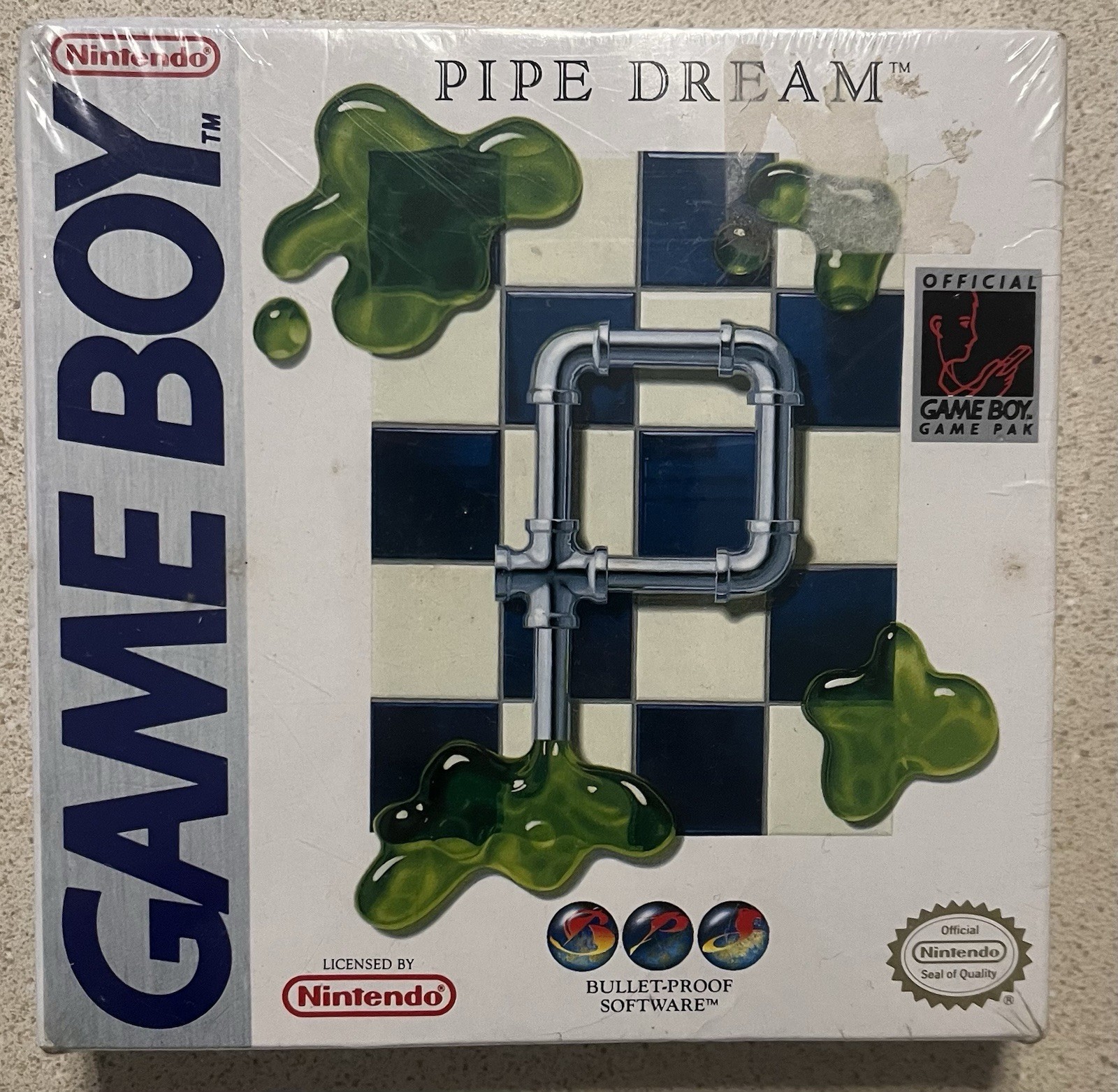 Pipe Dream – Nintendo Game Boy – NEW Factory Sealed – CIB – Rare Vintage