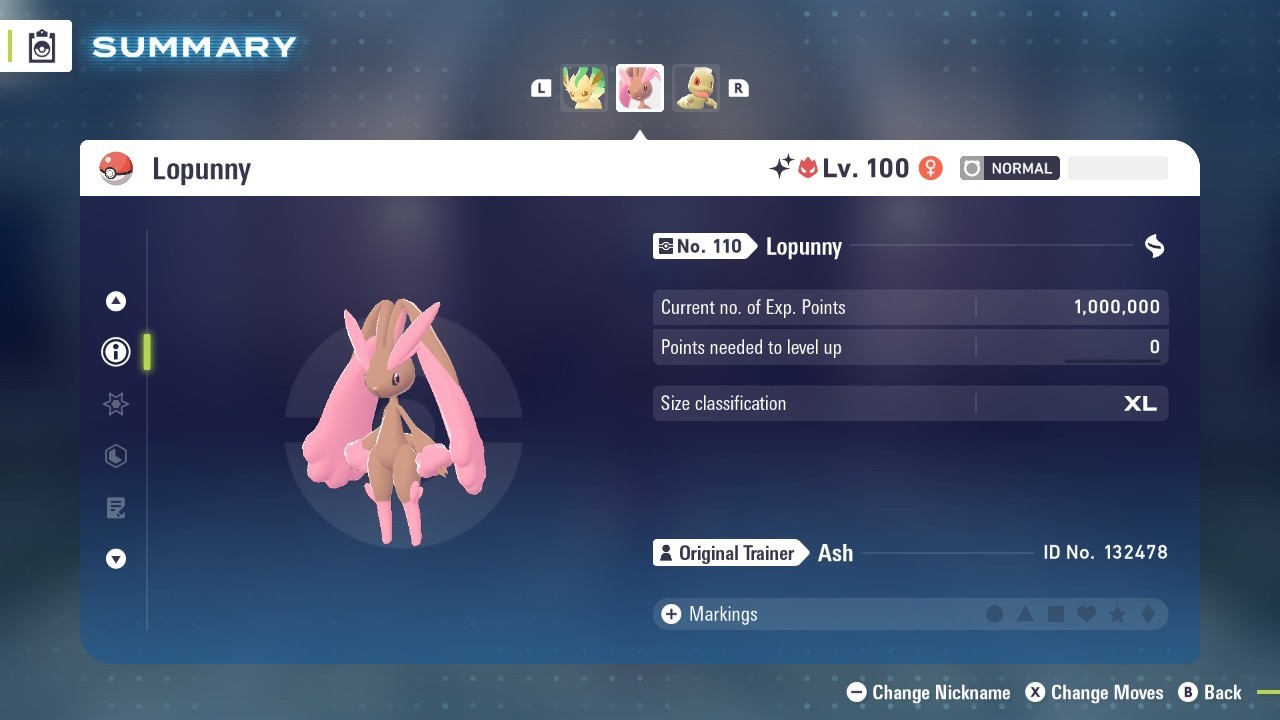 Pokemon Legends ZA ✨ 6IV Shiny Alpha Lopunny ✨Fast 🚀 Masterball Held