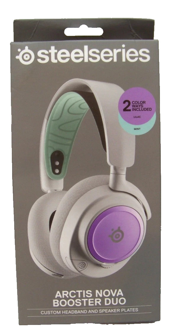 SteelSeries Arctis Nova Booster Duo (Headband and Speaker Plates) – Mint/Lilac