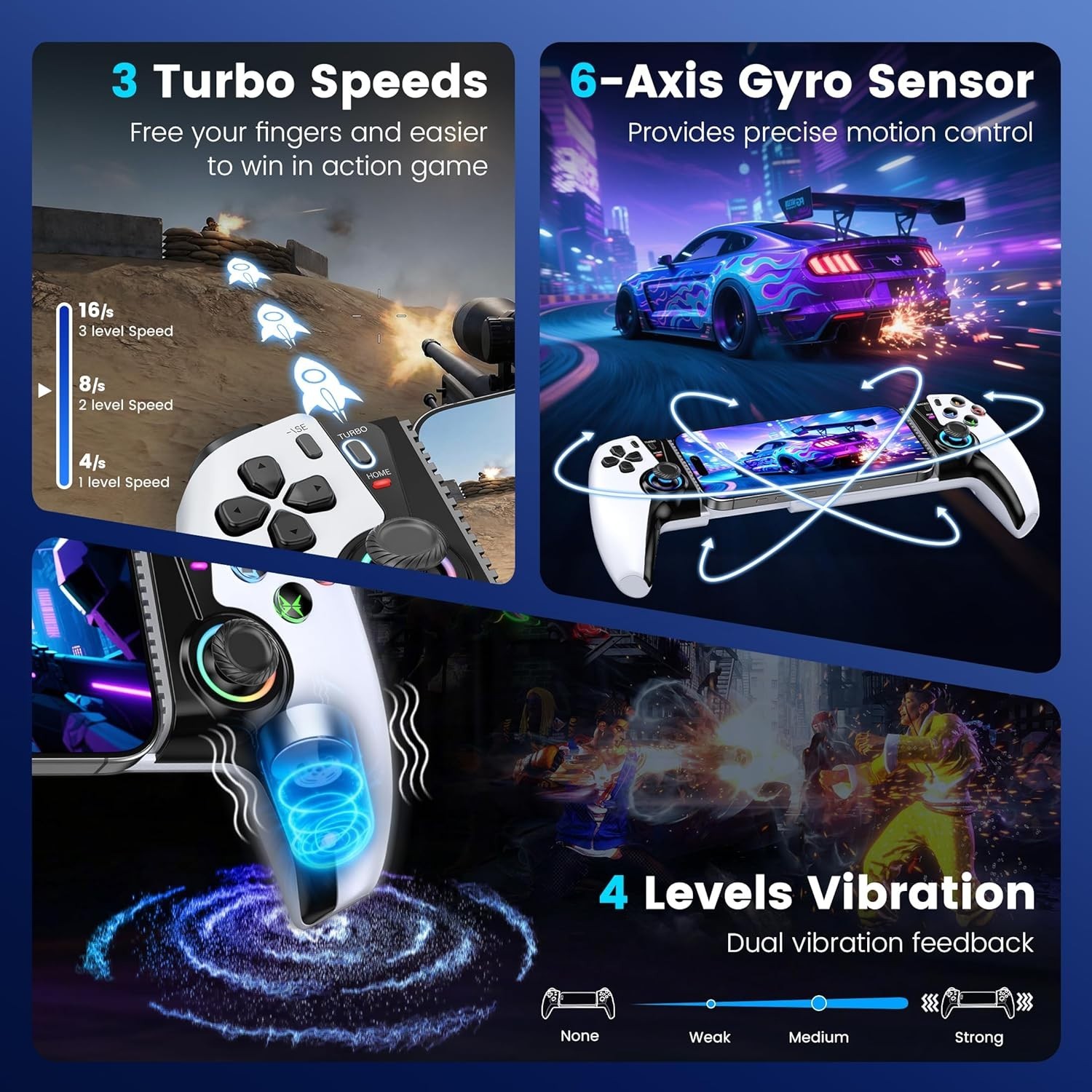 Mobile Game Controller for iPhone/Android,Wireless Gaming Controller Android/iOS