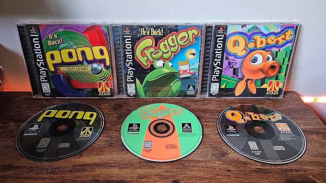 Playstation Arcade Game Lot – CIB Complete Atari Midway Bally Frogger Pong Qbert