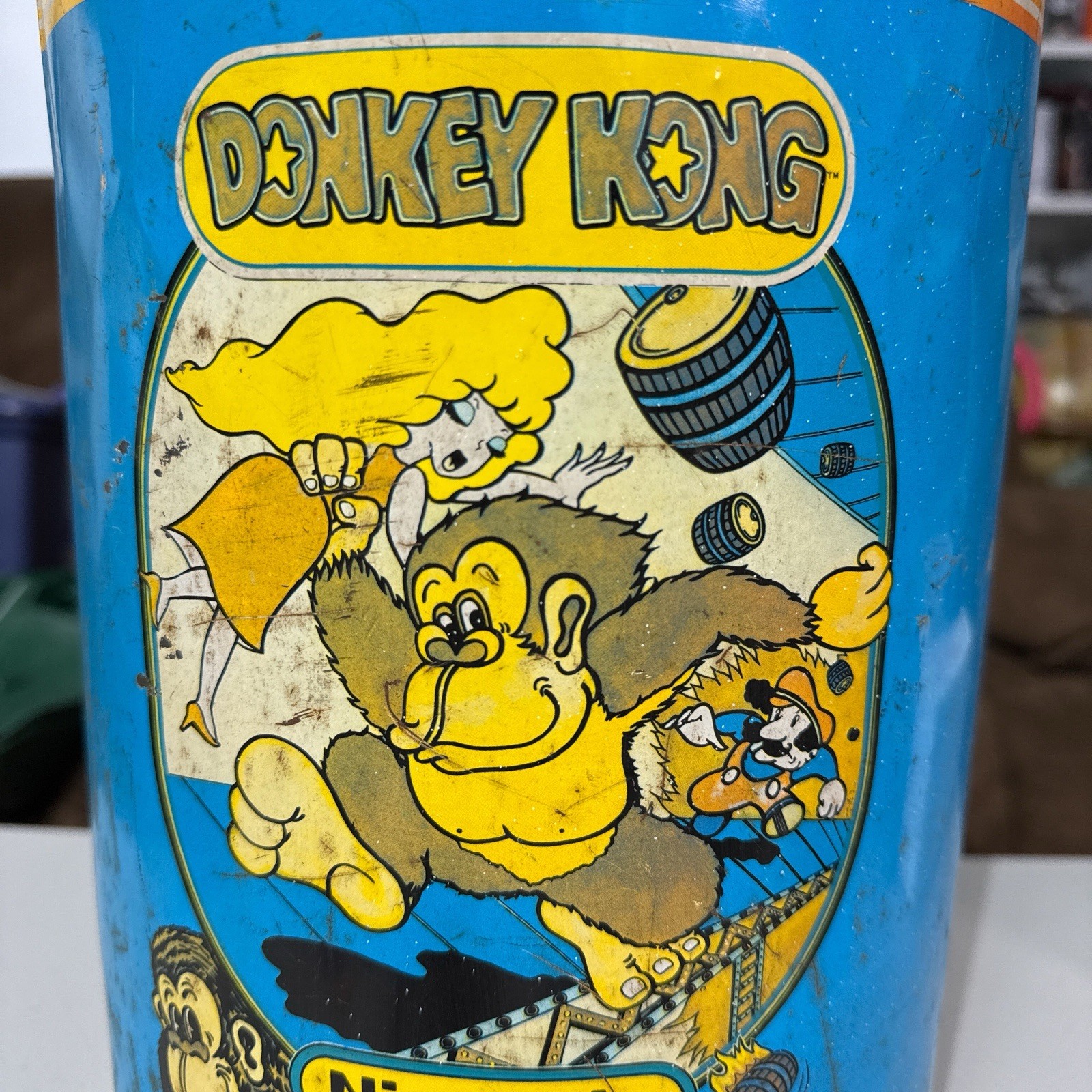 Nintendo DONKEY KONG Garbage Bin Trash Can Waste Basket NES Rare Edition 1982