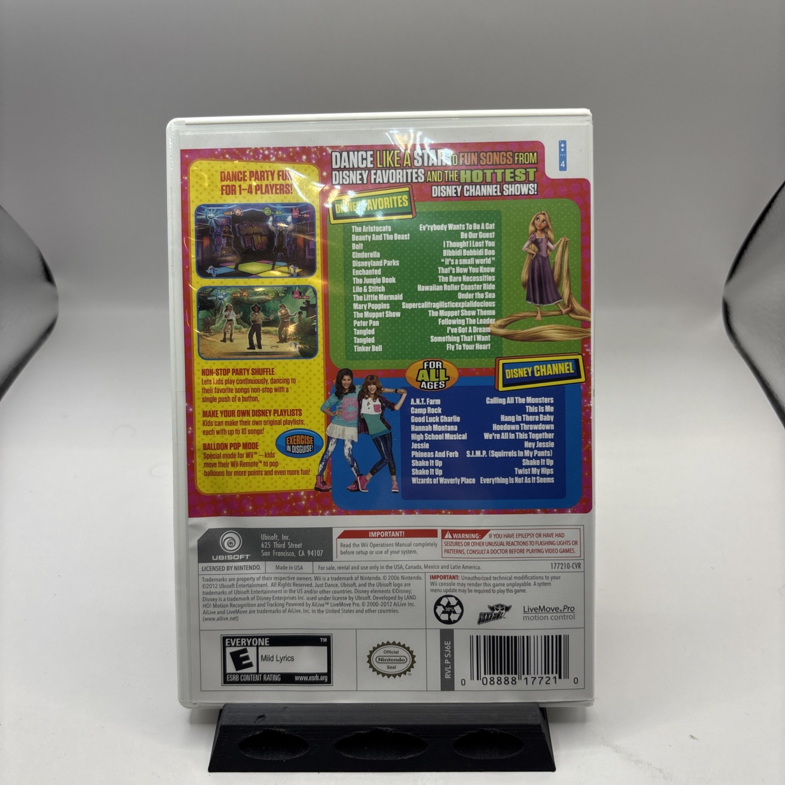Just Dance: Disney Party (Nintendo Wii, 2012) **TESTED** w/Case and Artwork
