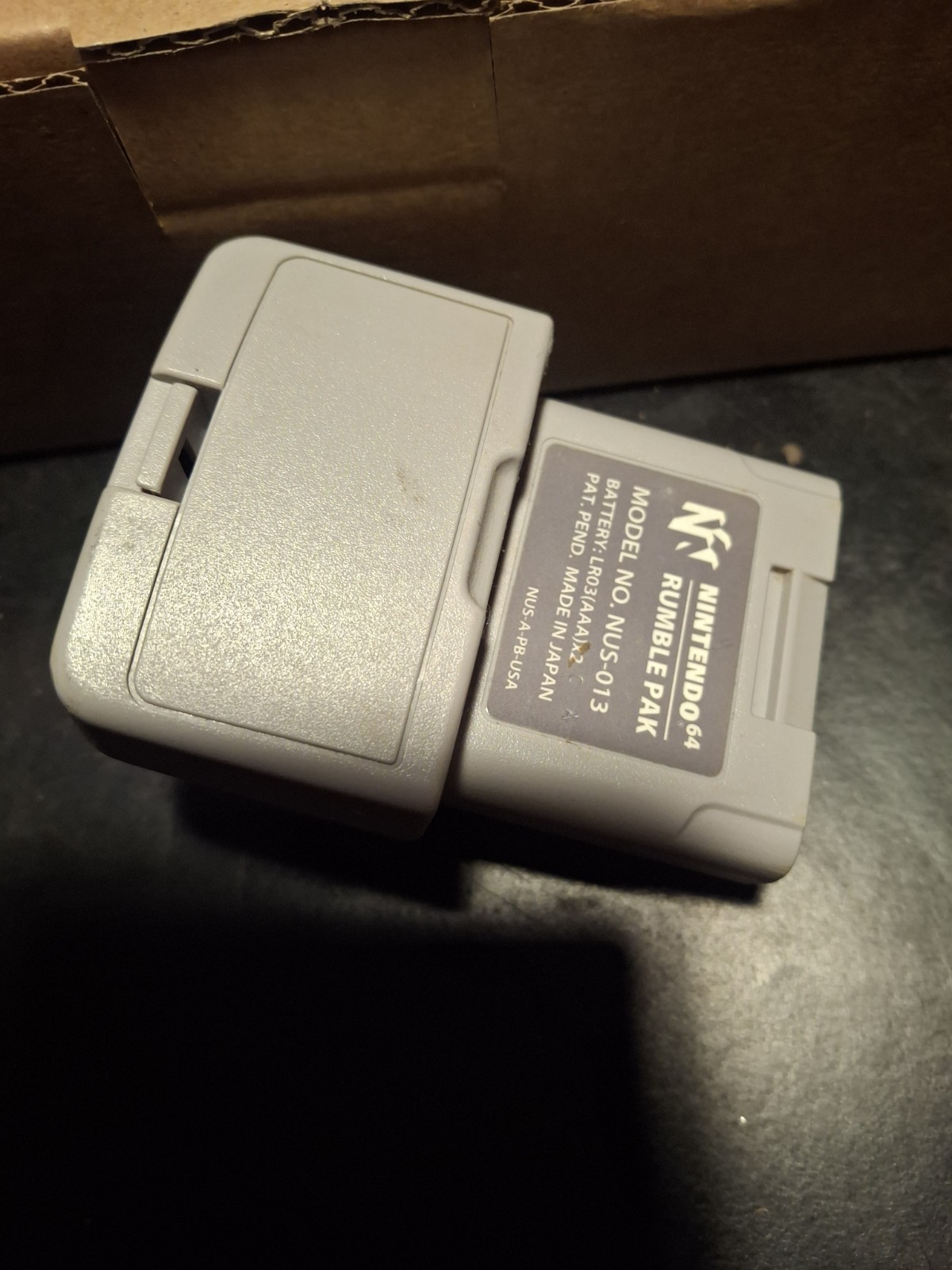Nintendo Rumble Pak NUS-013 Gray for Nintendo 64 Console Controller Attachment