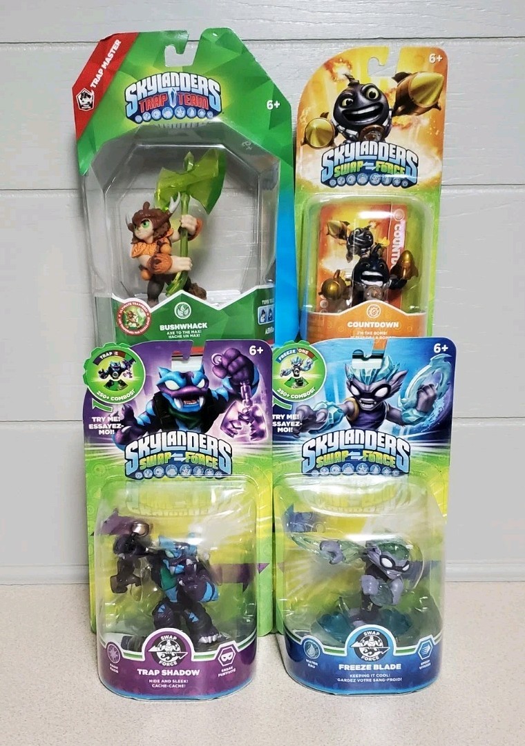 **NEW** Skylanders Swap Force BUSHWHACK + Trap Shadow + Freeze Blade + Countdown