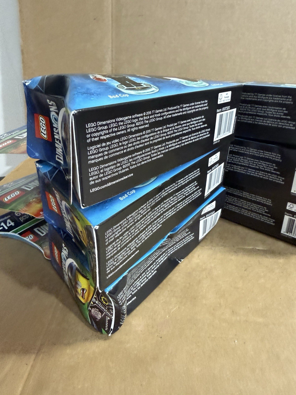 LOT 6 LEGO Dimensions The Lego Movie Bad Cop Fun Pack 71213 NEW Sealed DENT BOX