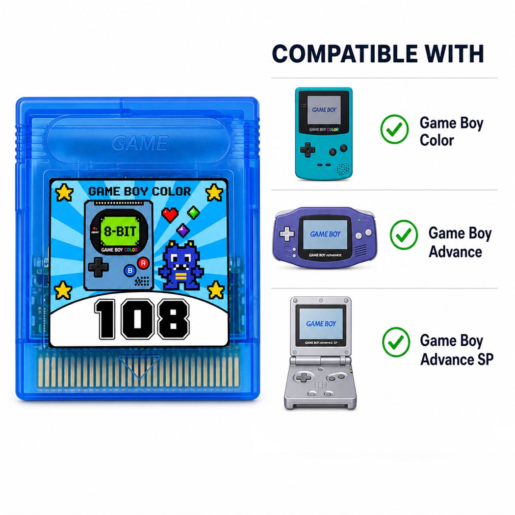 Classic 108 Game Cartridge Game Boy Color GBC Card series For Handheld Console