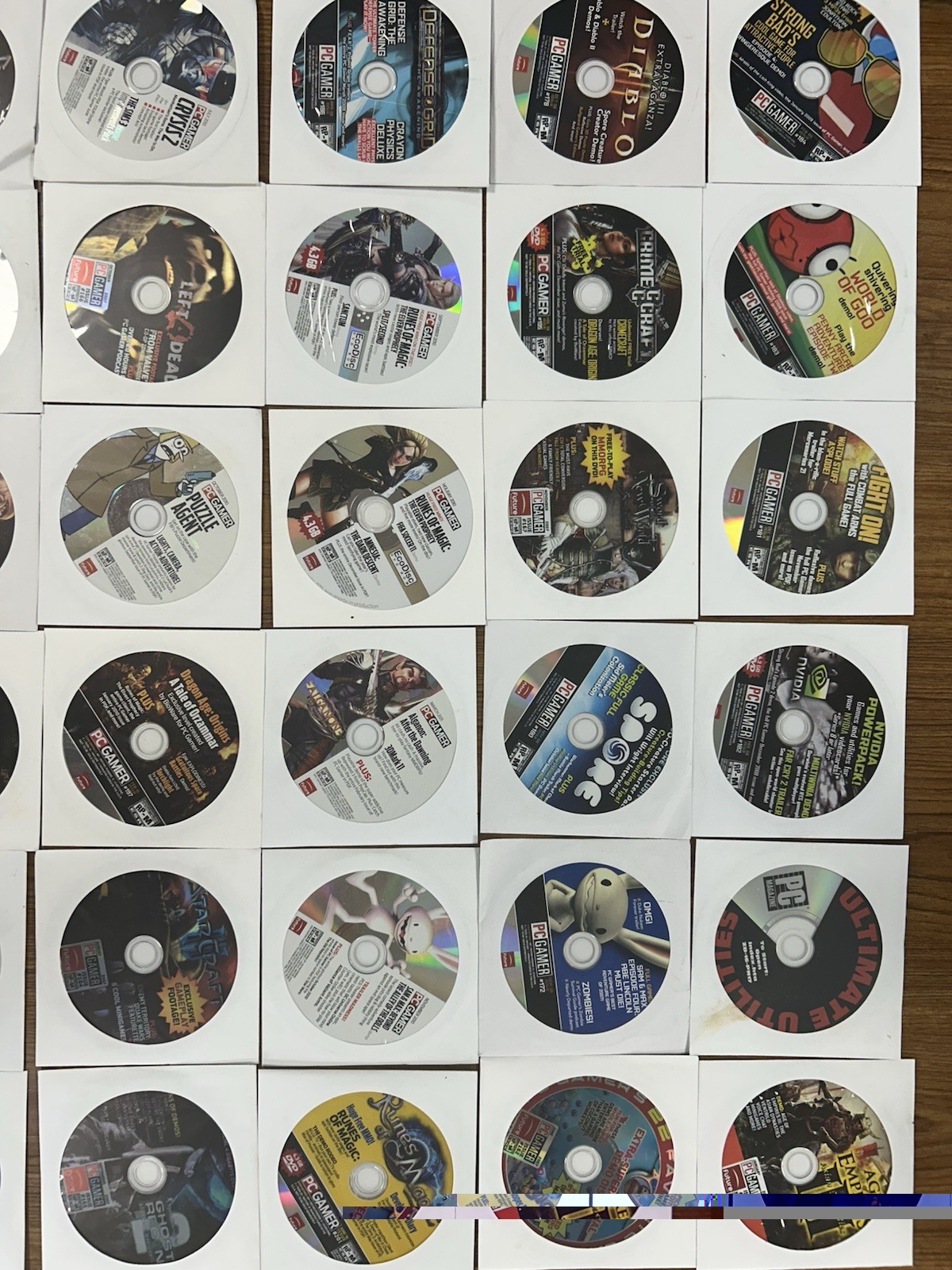 48 PC Gamer Demo Disc Mixed Lot – Assorted PC Games in Paper Sleeves, LEGO