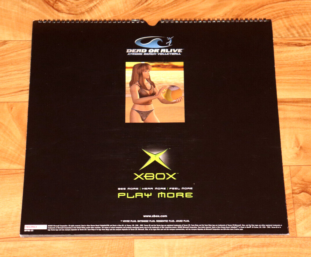 2003 Dead or Alive Xtreme Beach Volleyball Very Rare Calendar Collectible