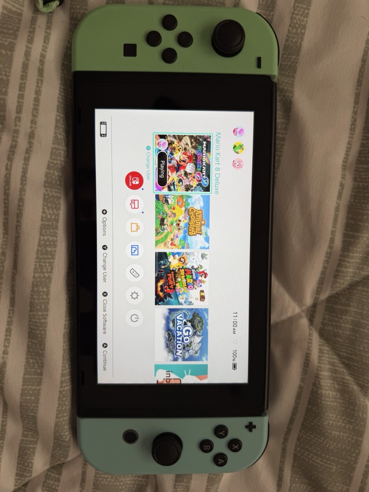Nintendo Switch Console Limited Edition Animal Crossing w/ Green/Blue Joy-Con