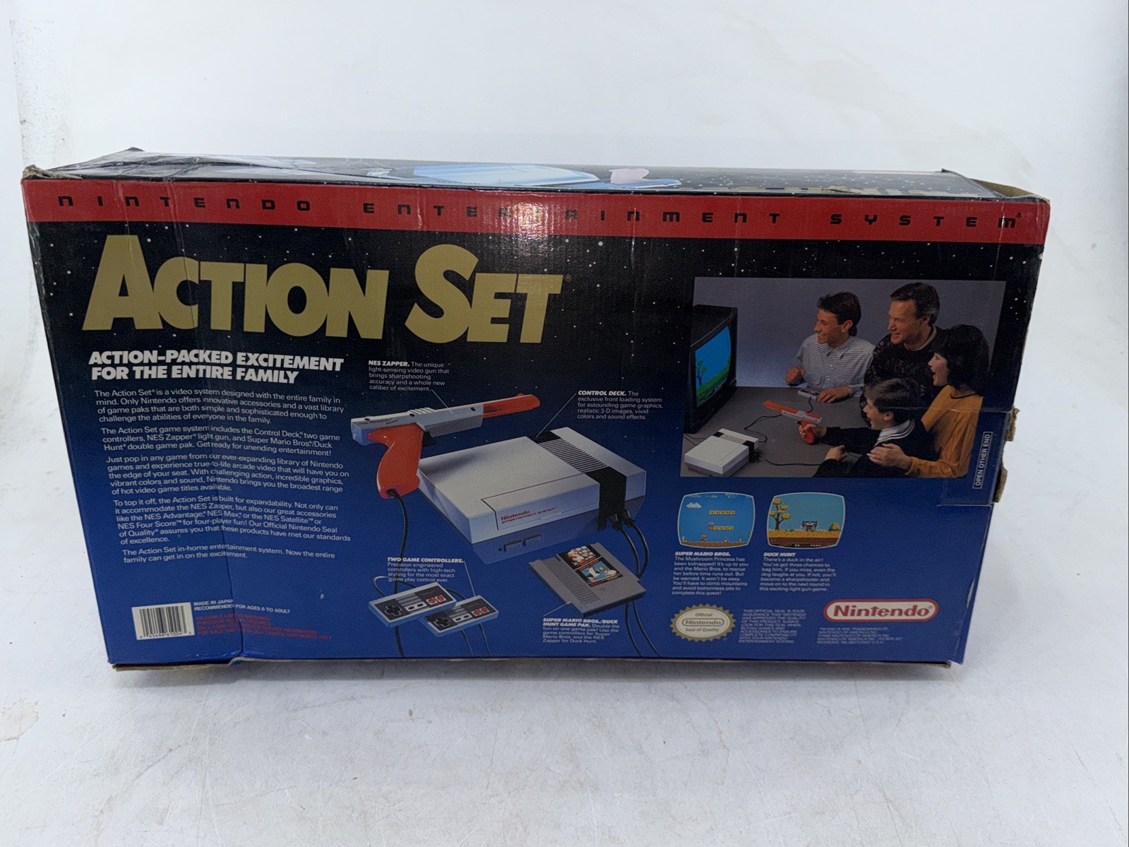 Oval Seal NES Action Set BOX ONLY Nintendo 1990 🔥