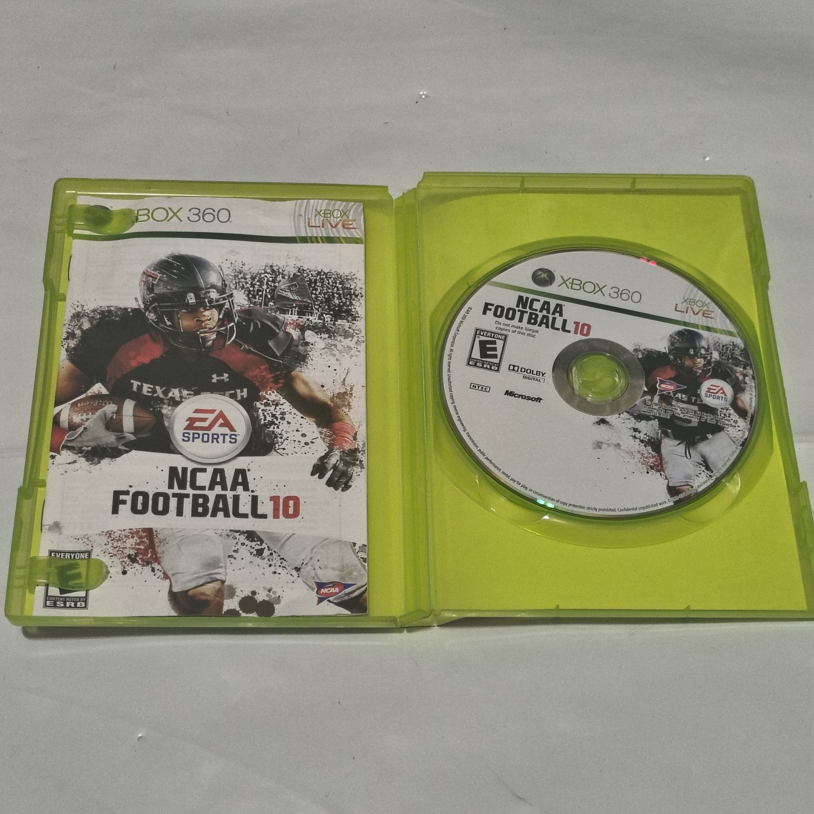 NCAA Football 10 Xbox 360 CIB w/Manual-Tested & Working