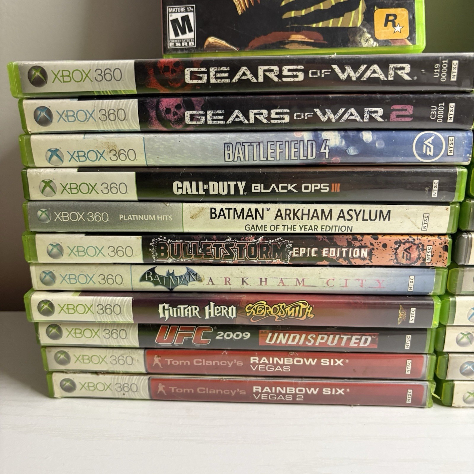 Xbox 360 Elite 120GB Bundle With 26 Games GTA V Red Dead Halo Gears Tested Works