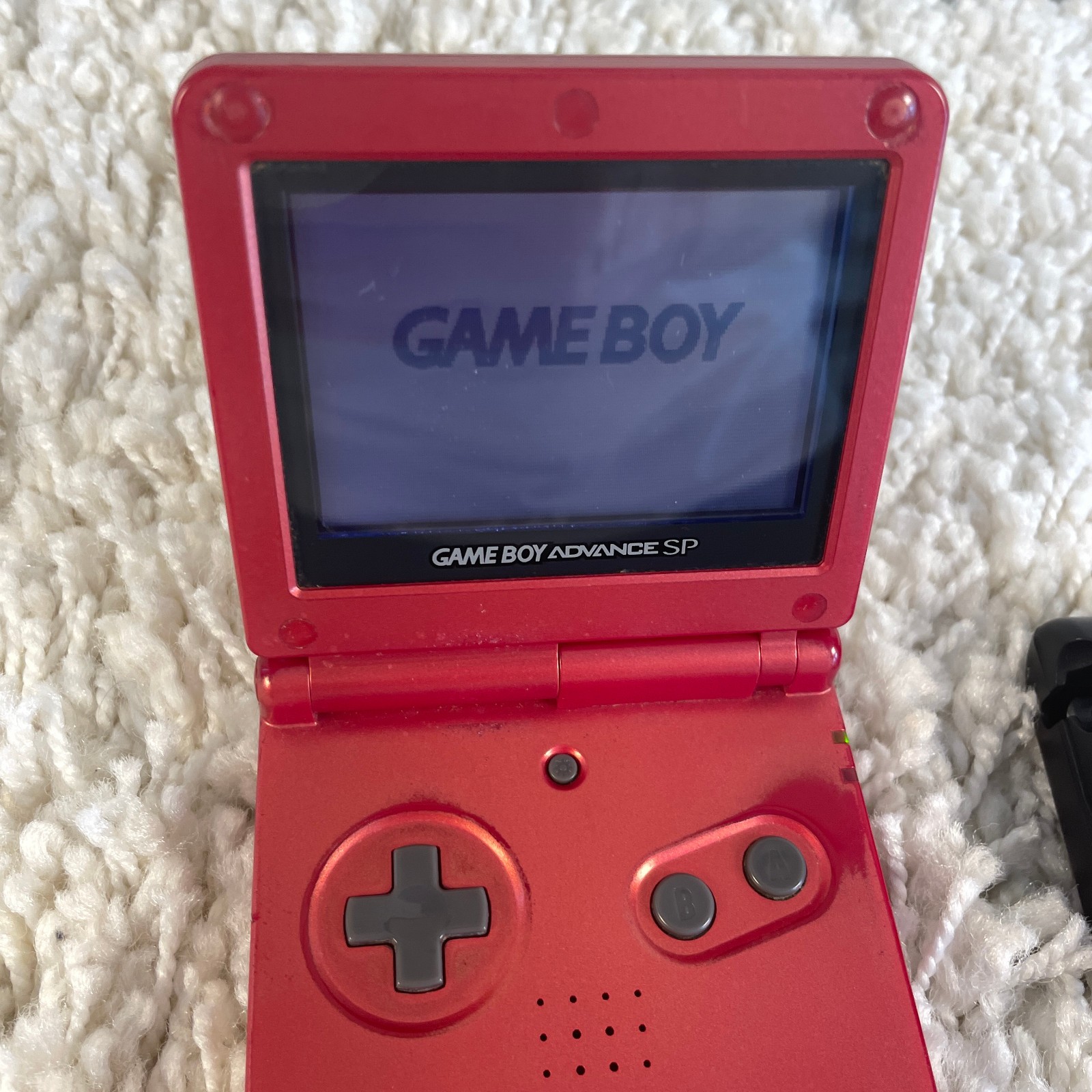 Nintendo Gameboy Advance GBA SP Handheld System Console Flame Red Model AGS-001