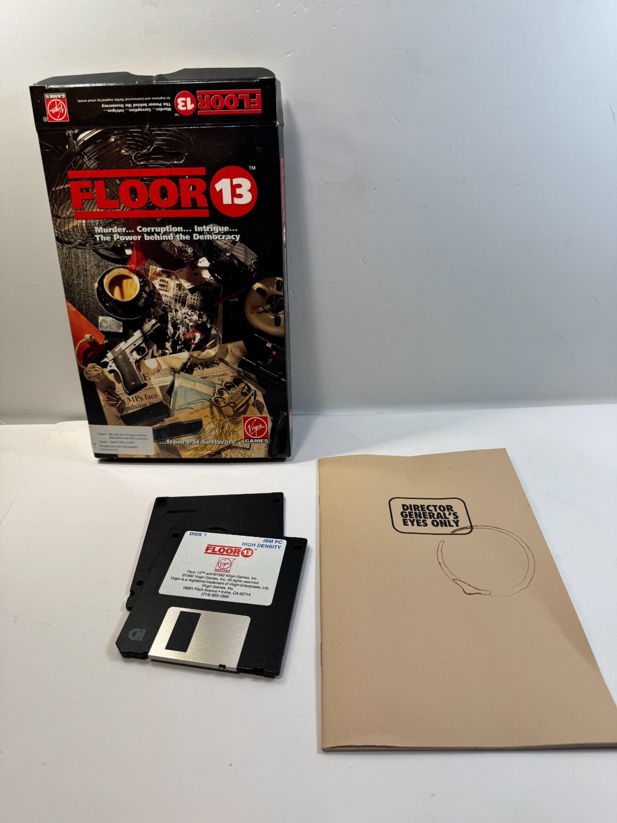 PC BIG BOX Floor 13 (PC, 1991) Complete with Manual 3.5″ floppy
