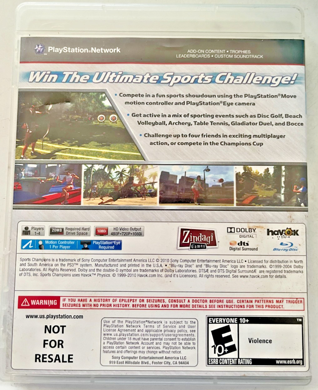 🏆 RARE: Sports Champions – Sony PlayStation 3 (Not for Resale Edition) 🏆