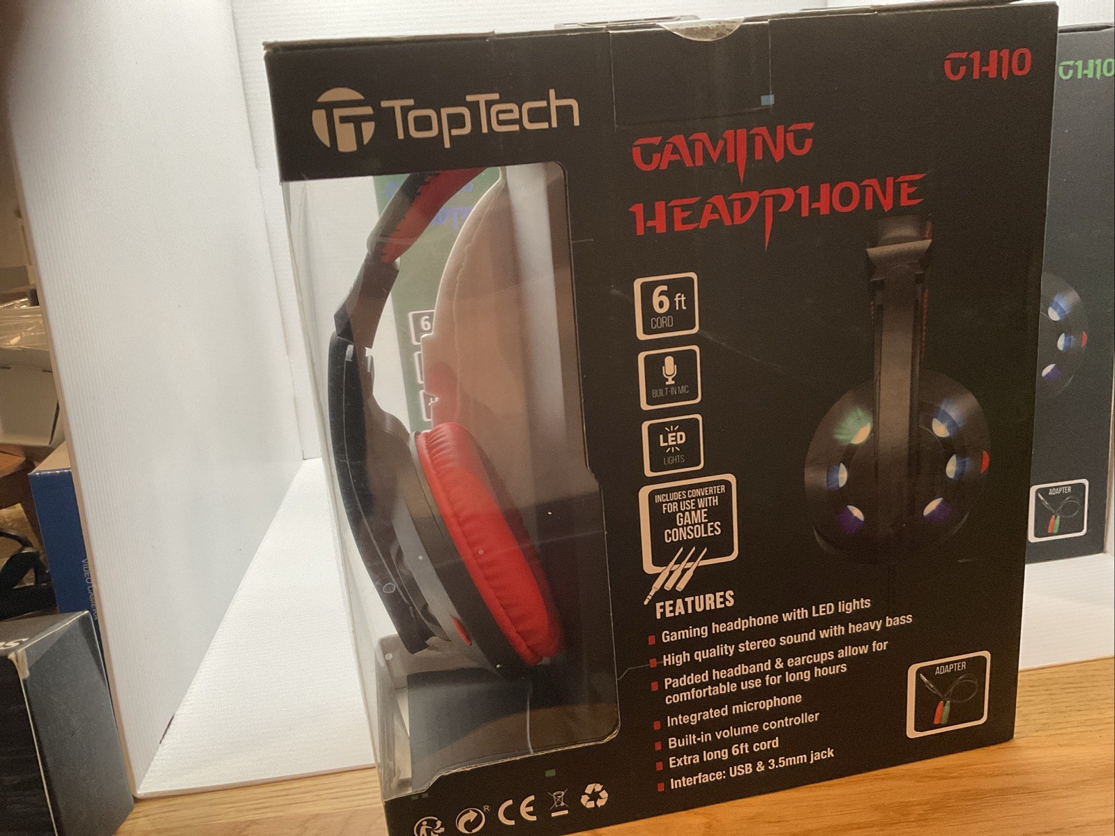 TopTech Gaming Headphone CH10 Game Consoles color-changing LED (NEW)
