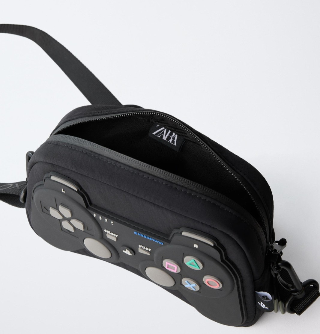 ZARA Sony PlayStation Controller Style Crossbody Bag NEW 2026 JAPAN 12 x 21 x 6