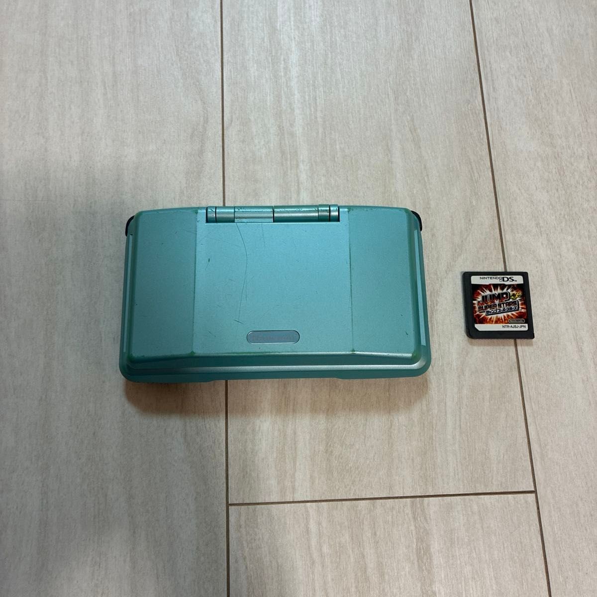 Original Nintendo DS Turquoise Blue NTR-001 Junk For Parts With Game Japan