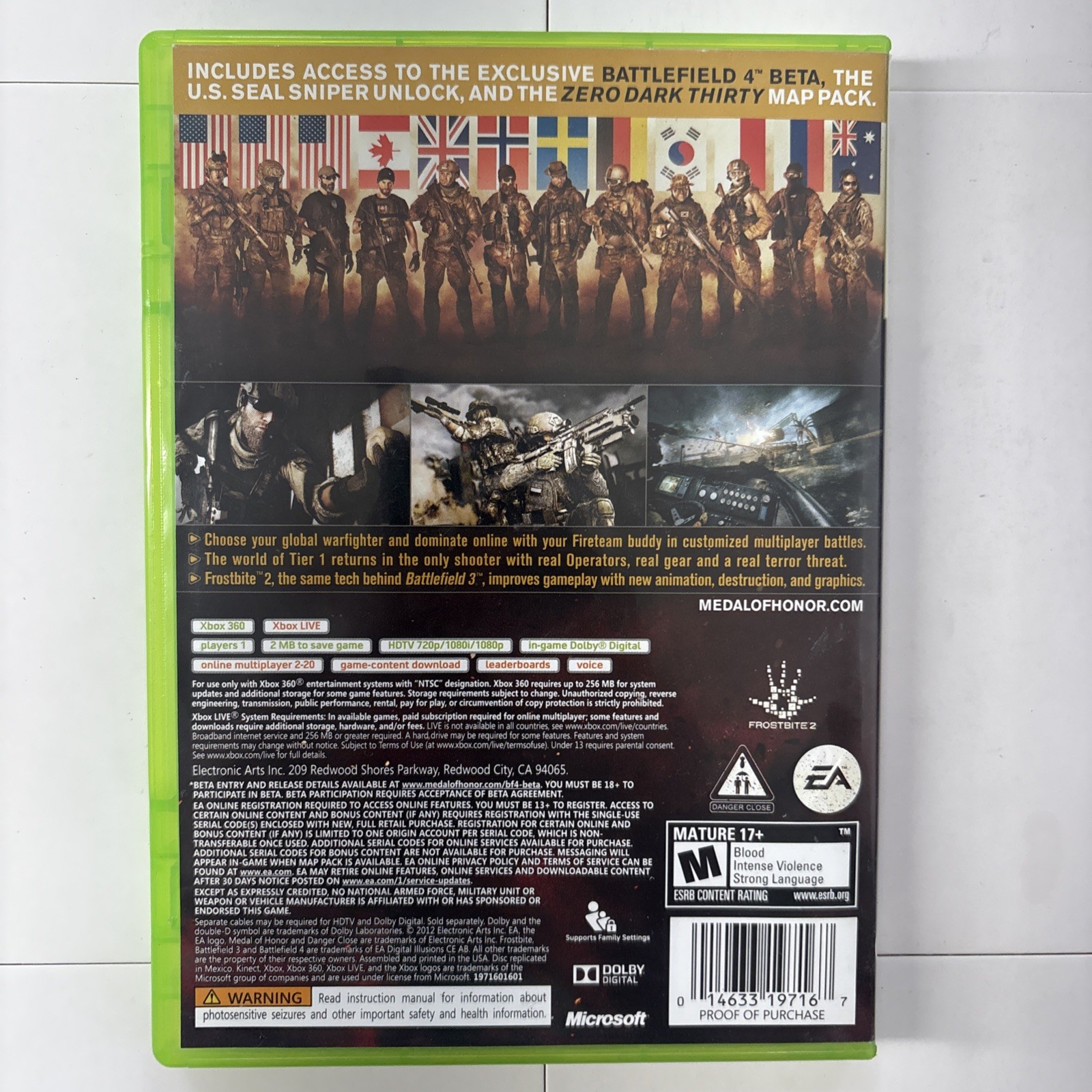 Medal of Honor Warfighter Limited Edition (Xbox 360) CIB Tested